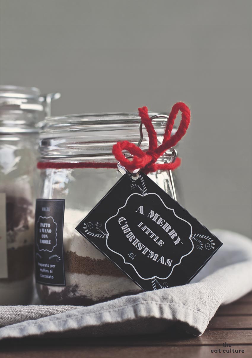 muffins chocolate mix in a jar
