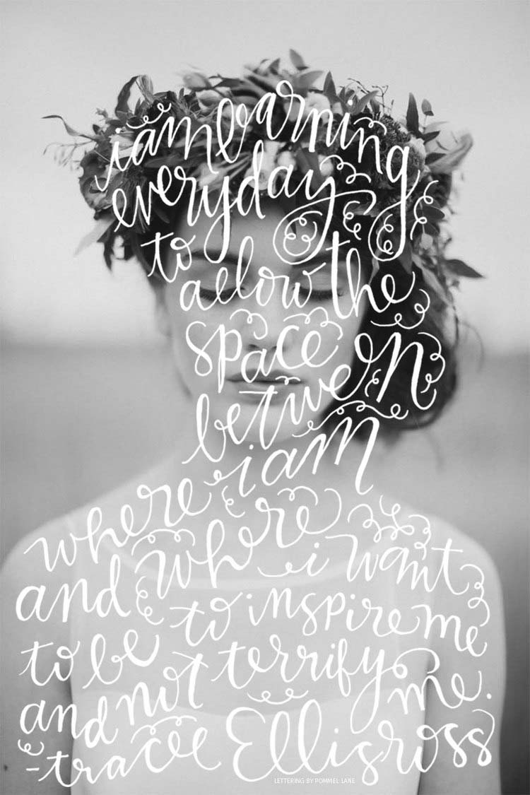 Silhouettes words in human form by Hannah Reynolds